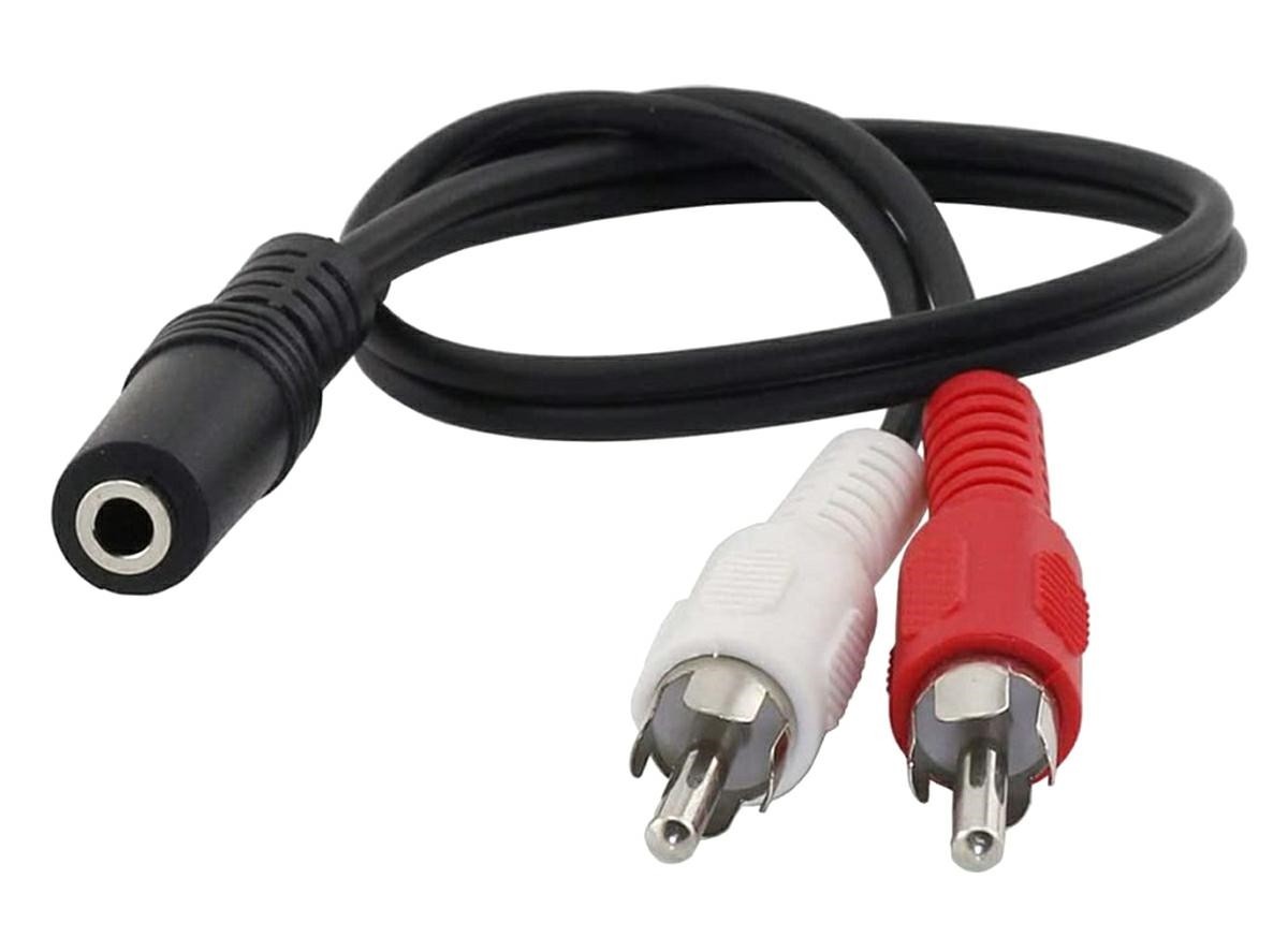 Cablu jack audio universal, player mp3, tv, dvd, consola, amplificatoare audio, lungime cablu: 43cm, negru - imagine 4